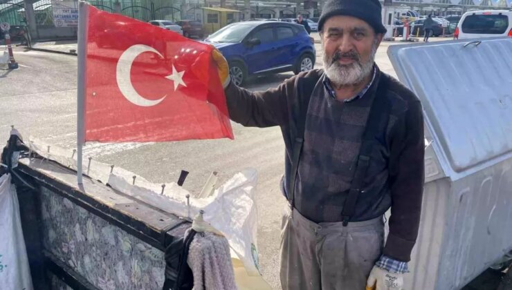 Emekli vatandaştan ‘bayrak sevgisi’