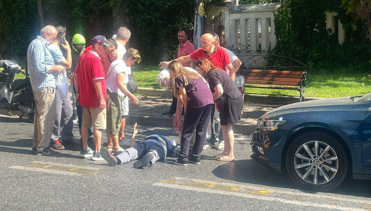 Üsküdar’da feci kaza: Yaşlı adama motosiklet çarptı!
