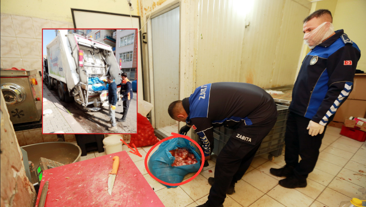 Yenimahalle Zabıtasından merdiven altı köfte imalathanesine baskın