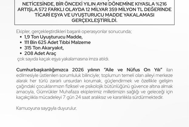 Ticaret Bakanlığı gümrük muhafaza birimlerinden kaçakçılığa 34 milyar TL’lik dev darbe: Nisan ayında %216 artış